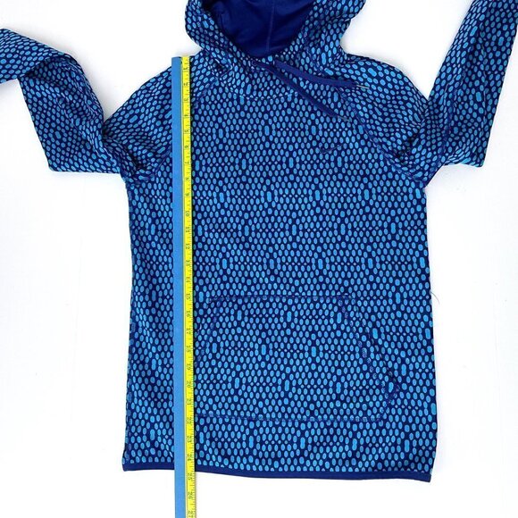 Nike Women's Blue Circle Print Hoodie Therma Fit Long Sleeves size XS - Picture 4 of 6
